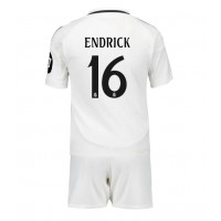 Camiseta Real Madrid Endrick #16 Primera Equipación Replica 2024-25 para niños mangas cortas (+ Pantalones cortos)